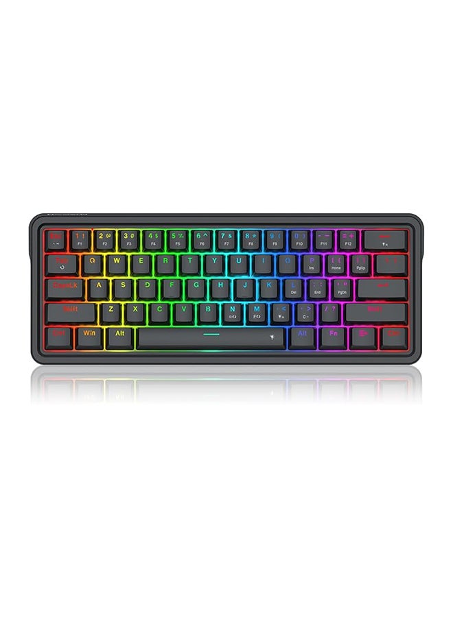 REDRAGON K722 60% Wired Gasket RGB Gaming Keyboard, 61 Keys Hot-Swap Compact Mechanical Keyboard w/Free-Mod Socket, 3-Layer Noise Dampening, Quiet Custom Linear Switch - Image 2