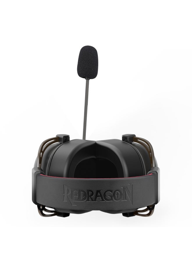 REDRAGON H376 Aurora Wired Gaming Headset, 7.1 Surround Sound Over-Ear Headphone w/40 MM Audio Drivers, Advanced EQ Mode, 240g Lightweight, Cozy Memory Foam Pads, USB Powered for PC/PS4/NS - Black - Image 3