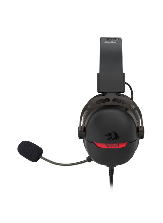 REDRAGON H376 Aurora Wired Gaming Headset, 7.1 Surround Sound Over-Ear Headphone w/40 MM Audio Drivers, Advanced EQ Mode, 240g Lightweight, Cozy Memory Foam Pads, USB Powered for PC/PS4/NS - Black - Image 4