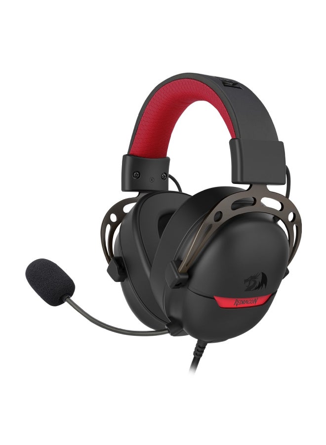 REDRAGON H376 Aurora Wired Gaming Headset, 7.1 Surround Sound Over-Ear Headphone w/40 MM Audio Drivers, Advanced EQ Mode, 240g Lightweight, Cozy Memory Foam Pads, USB Powered for PC/PS4/NS - Black - Image 2