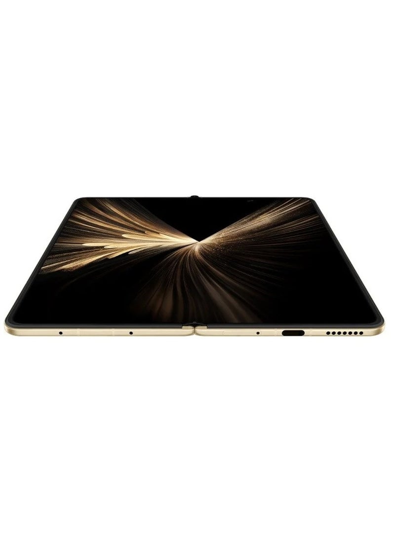 Honor Magic V5 Foldable Smartphone (1TB 16GB RAM) Dawn Gold NFC |Chinese Spec |6100mAh Battery 66W wired Charge | Snapdragon 8 Elite (3 nm) AMOLED 120Hz 7.95" | YOYO AI assistant, AI Ecosystem event | 4.1mm thickness | Android 15, MagicOS 9 | with Google Play Support