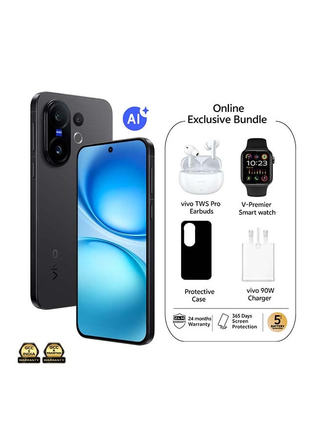 vivo X200 FE Dual SIM 5G Black 12GB RAM 512GB With Exclusive Gifts - TWS Earbuds, V-Premier Smart Watch,  90W Charger And 24 Months Warranty + 1 Year Screen Replacement - Middle East Version  - Image 1