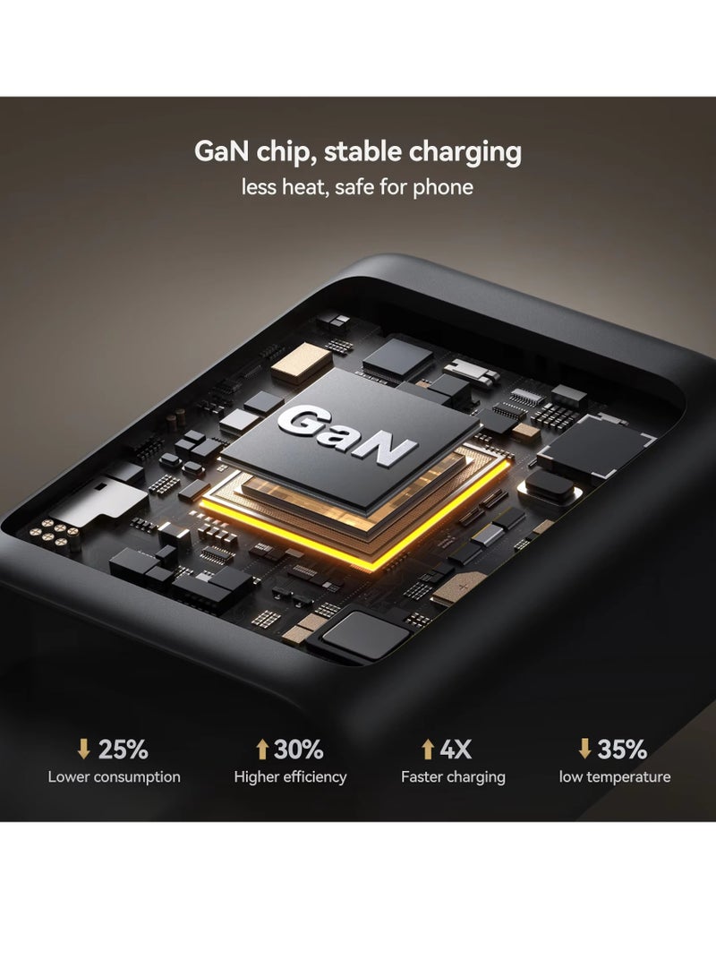 جوي روم شاحن USB-C بقوة 45 واط بتقنية GaN لهواتف سامسونج SFC 2.0 – شحن فائق السرعة 2.0 لجالاكسي S24/S23 ألترا، PD3.0، QC3.0، ماك بوك وآيفون، 70% في 30 دقيقة، قابس بريطاني - Image 2