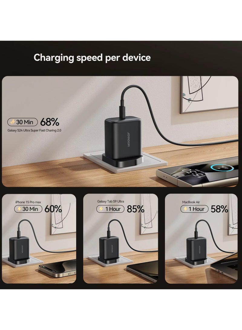 جوي روم شاحن USB-C بقوة 45 واط بتقنية GaN لهواتف سامسونج SFC 2.0 – شحن فائق السرعة 2.0 لجالاكسي S24/S23 ألترا، PD3.0، QC3.0، ماك بوك وآيفون، 70% في 30 دقيقة، قابس بريطاني - Image 4