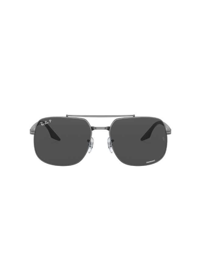 راي بان RB3699 004/K8 Unisex Full Rim Polarized Square Sunglasses - Lens Size: 56 mm - Image 1