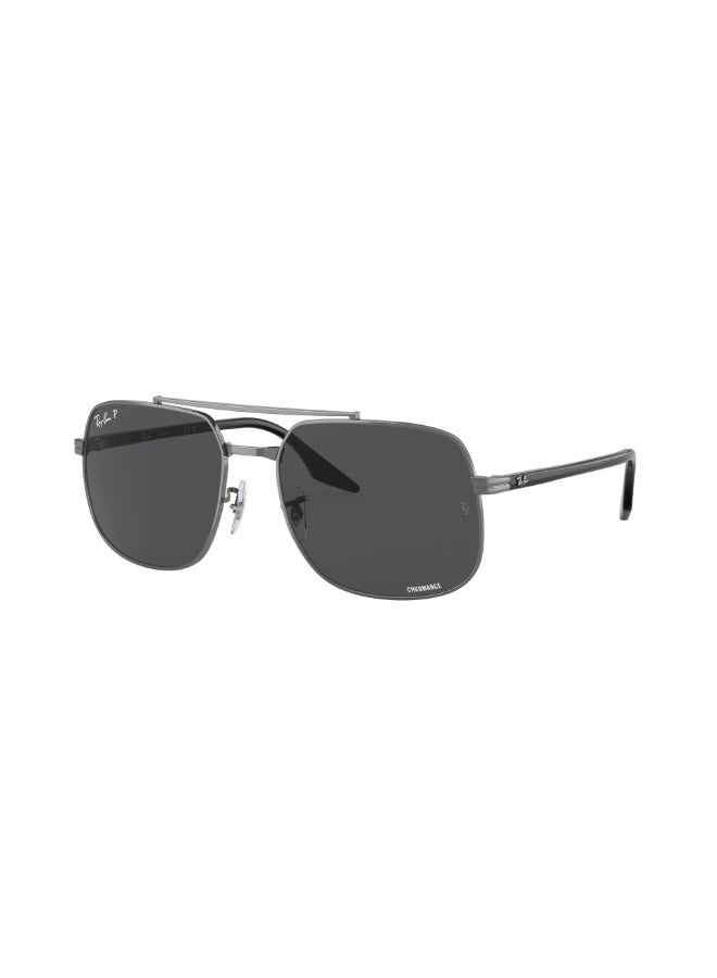 راي بان RB3699 004/K8 Unisex Full Rim Polarized Square Sunglasses - Lens Size: 56 mm - Image 2