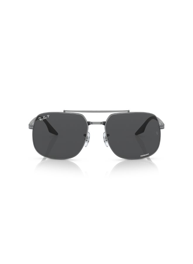 راي بان RB3699 004/K8 Unisex Full Rim Polarized Square Sunglasses - Lens Size: 56 mm - Image 5