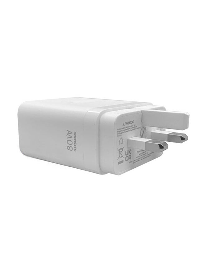 OPPO 80W Super VOOC Wall Charger (VCB8JAEH) – Official Adapter for Find X5/X5 Pro | 3-Pin UAE Plug | USB-C Cable Included, White-F80  - Image 4