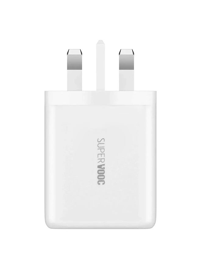 OPPO 65W SuperVOOC Wall Charger (VCA7JCCH) – Official 3-Pin Adapter for Reno 5 | USB-C to USB-C Cable Included | Fast Charging UAE Plug - White-R65  - Image 4