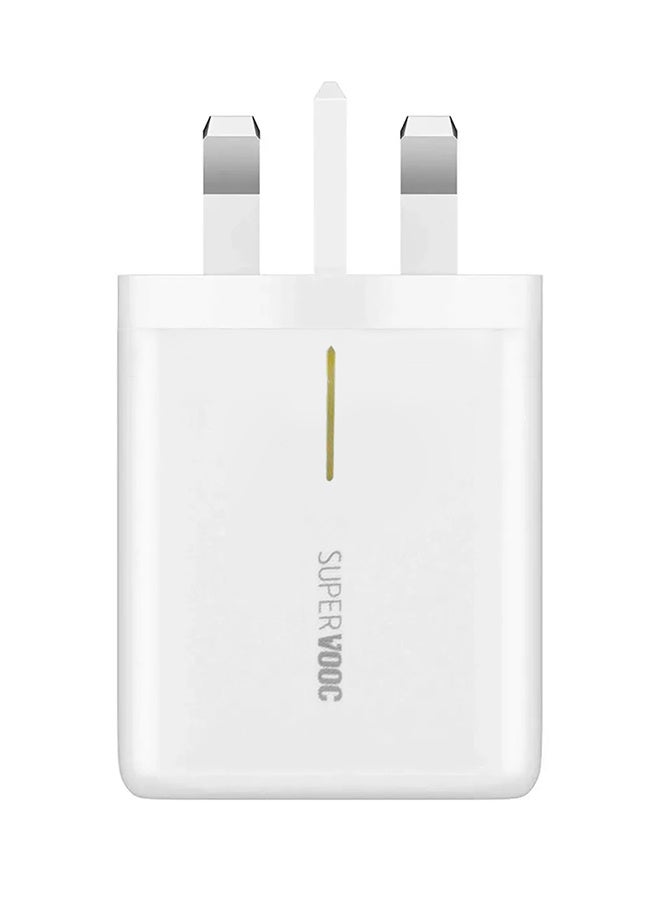OPPO 65W Super VOOC Wall Charger (VCA7GAYH) – Official Adapter for Reno 8 | 3-Pin UAE Plug | USB-C Cable Included - White-R8  - Image 2