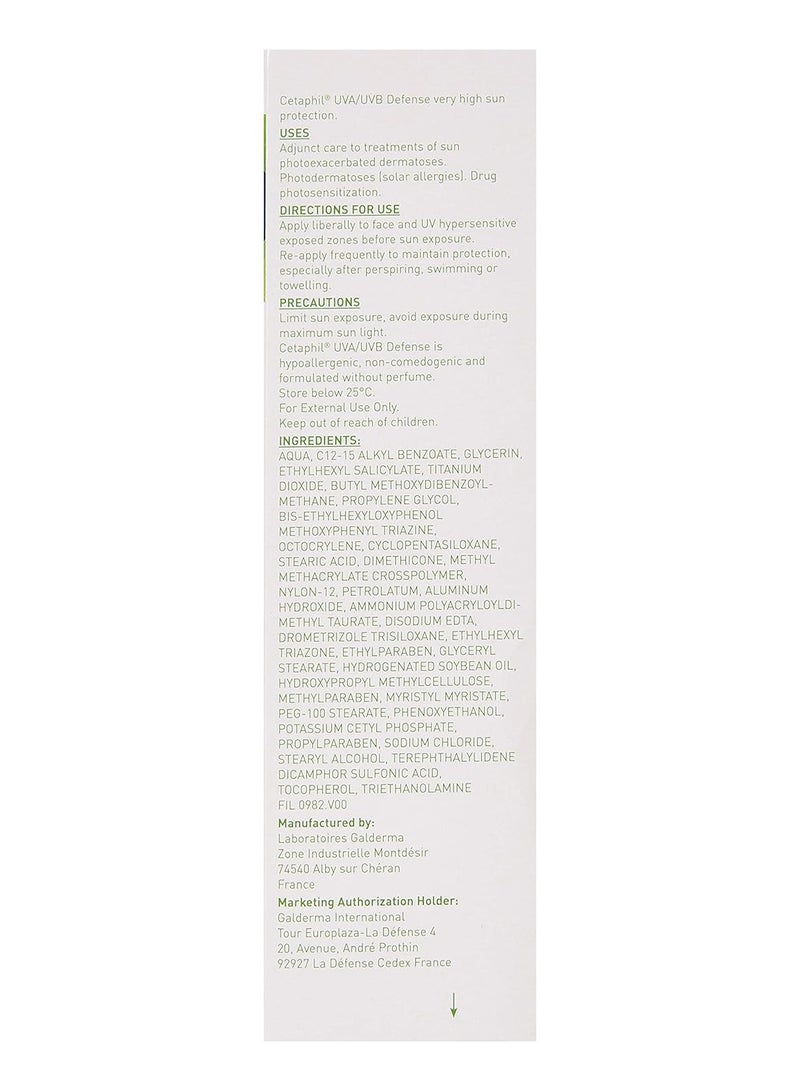 Cetaphil Cetaphil UVA/UVB Defense Cream SPF 50+ 50ml - Image 3