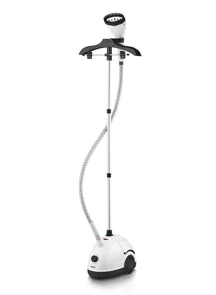 ساتشي Garment Steamer 1.8L Tank, 11 Steam Levels, 360° Rotating Hanger, 60 Min Continuous Steam, Adjustable Pole – Ideal for All Fabrics 1.8 L 2000 W NL-VGS-1111-WH White  - Image 1