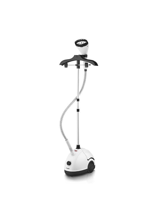 Saachi Garment Steamer 1.8L Tank, 11 Steam Levels, 360° Rotating Hanger, 60 Min Continuous Steam, Adjustable Pole – Ideal for All Fabrics 1.8 L 2000 W NL-VGS-1111-WH White - Image 1