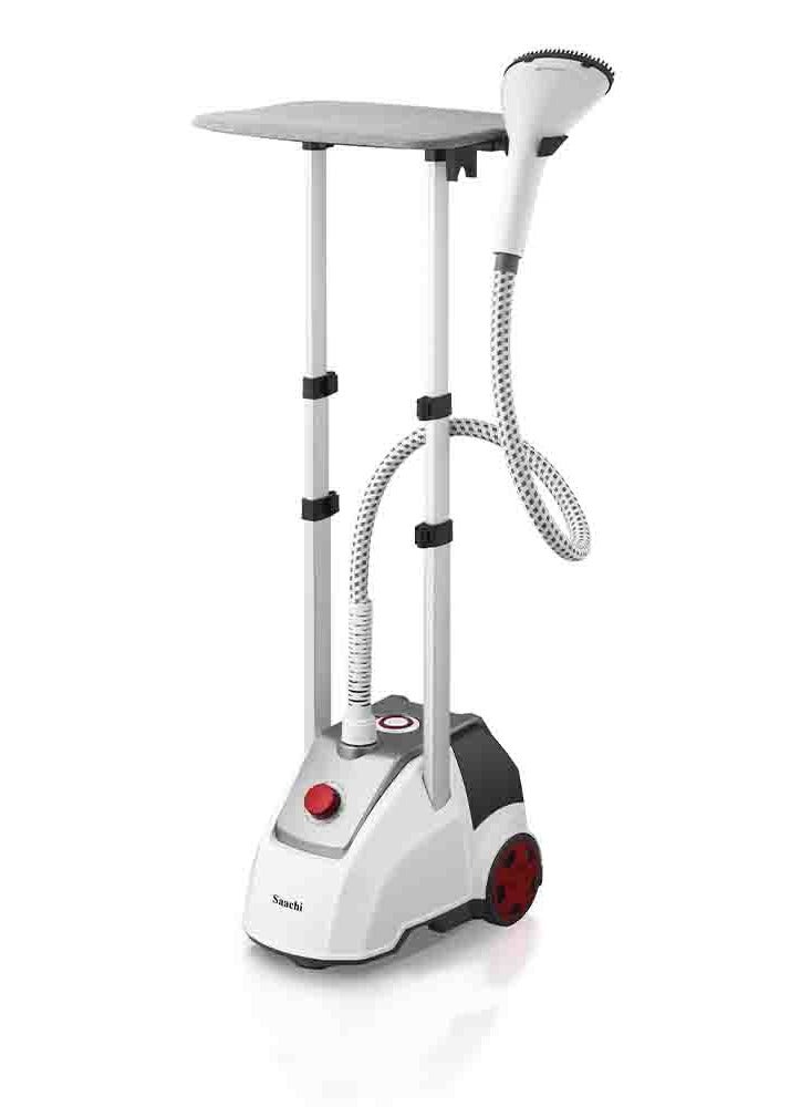 ساتشي Garment Steamer 2.5L Tank, Ironing Board, 11 Steam Levels, 60 Min Steam Time, Telescopic Stand with Dual Poles 2.5 L 2000 W NL-VGS-1112-WH White  - Image 2