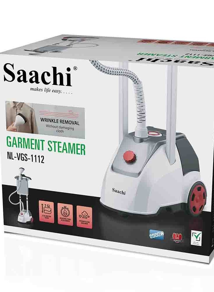ساتشي Garment Steamer 2.5L Tank, Ironing Board, 11 Steam Levels, 60 Min Steam Time, Telescopic Stand with Dual Poles 2.5 L 2000 W NL-VGS-1112-WH White  - Image 5
