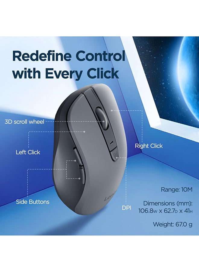 لينوفو WL310 Bluetooth Silent Mouse Grey - Image 4