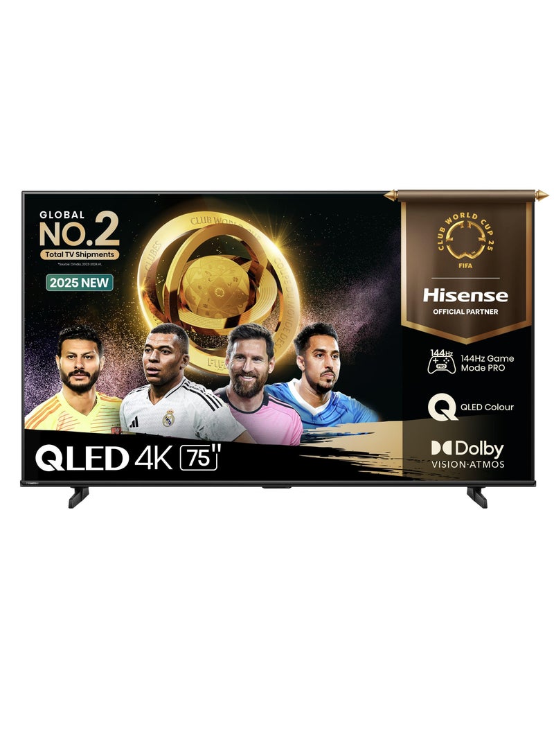 Hisense 75 inch 4K Smart QLED 144Hz Black 75Q7Q black 