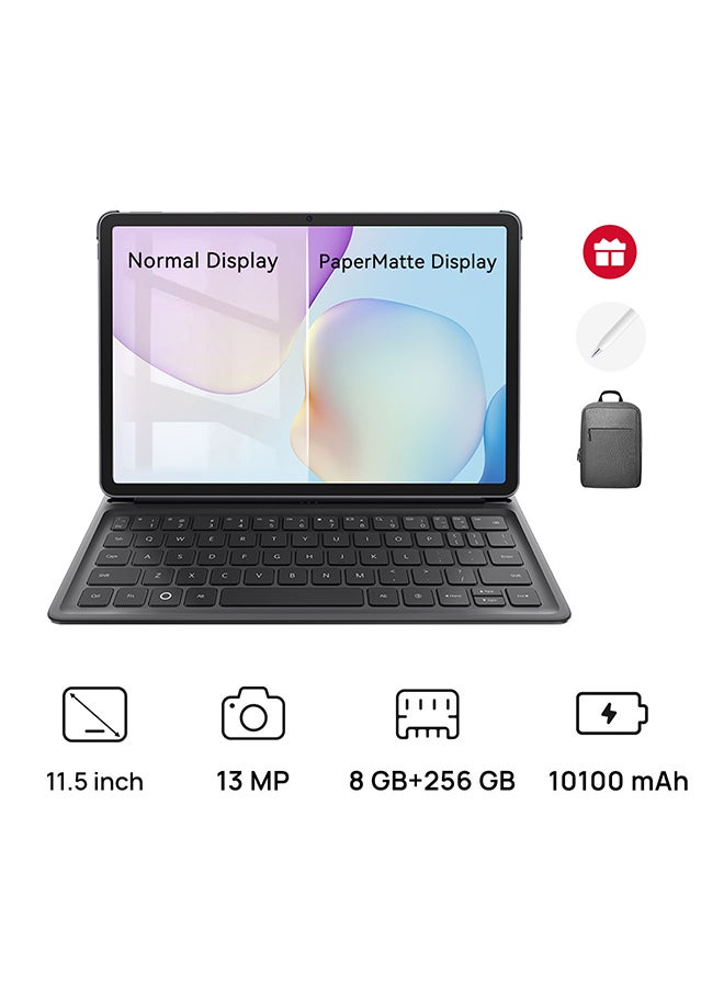 هواوي تابلت ميت باد 11.5 2025 إصدار رمادي فضائي بملمس ورقي WIFI 8GB RAM + 256GB نسخة الشرق الأوسط مع لوحة مفاتيح مجانية + قلم M + حقيبة ظهر - Image 1