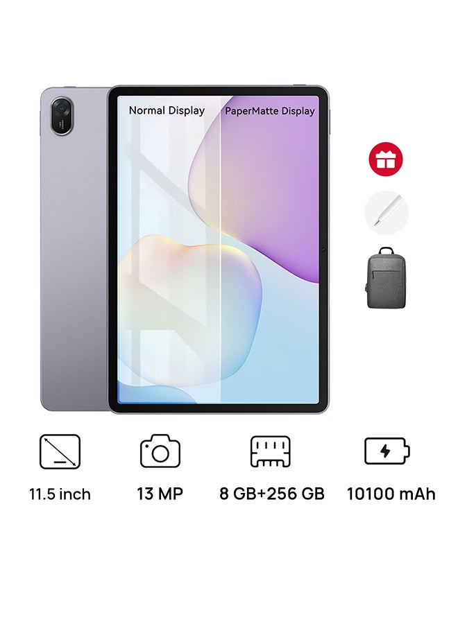 هواوي جهاز MatePad 11.5 2025 اللوحي إصدار PaperMatte باللون الرمادي الفضائي، مزود بخاصية WiFi وذاكرة وصول عشوائي (RAM) سعة 8 جيجابايت وذاكرة تخزين داخلية سعة 256 جيجابايت، إصدار الشرق الأوسط، مع قلم M-pen مجاني وحقيبة ظهر - Image 1