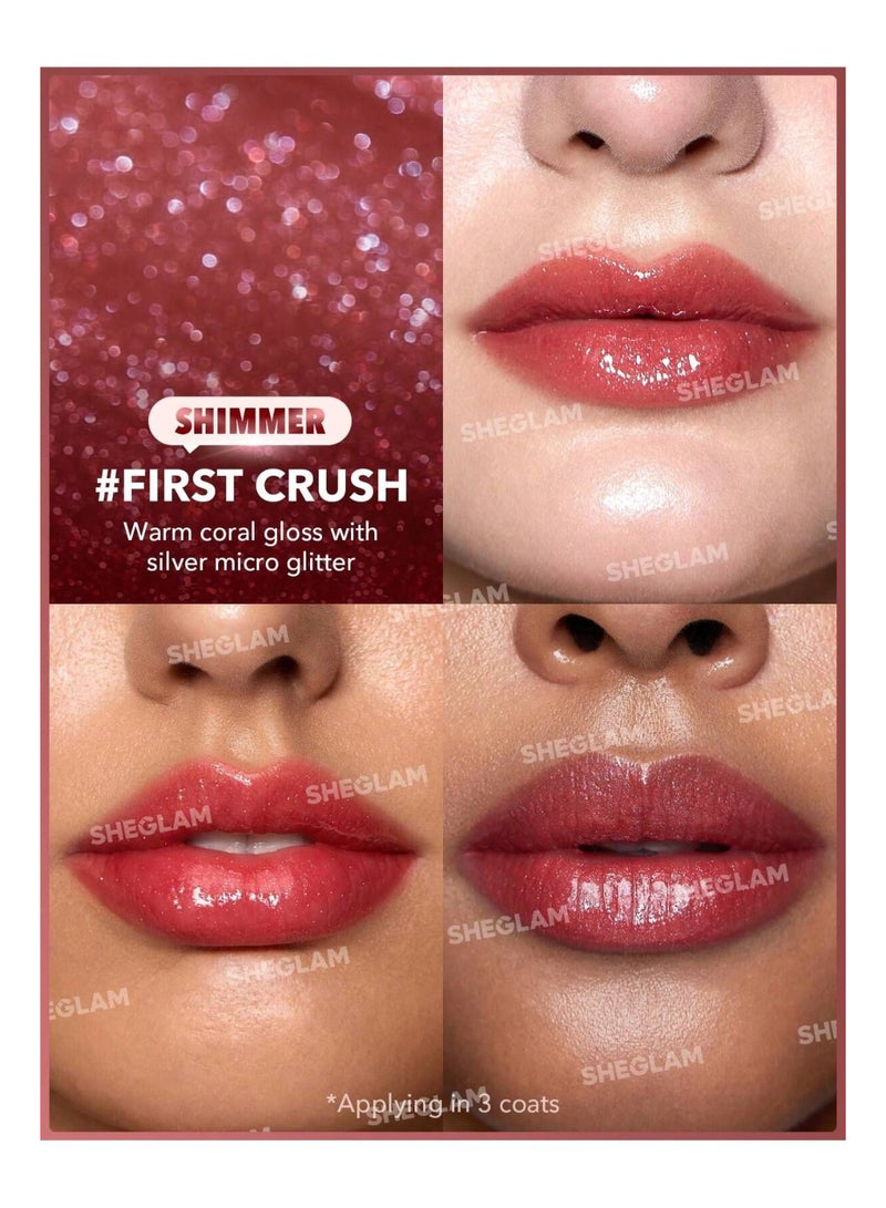 شيجلام Pout-Perfect Shimmer Lip Plumper First Crush - Image 2