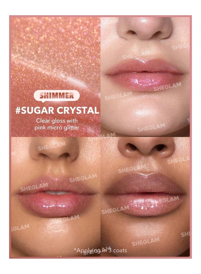 SHEGLAM Pout-Perfect Shimmer Lip Plumper Sugar Crystal - Image 2