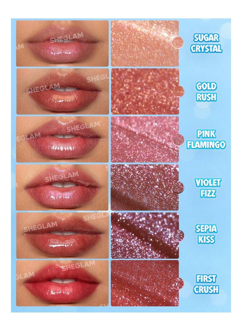 SHEGLAM Pout-Perfect Shimmer Lip Plumper Sugar Crystal - Image 4