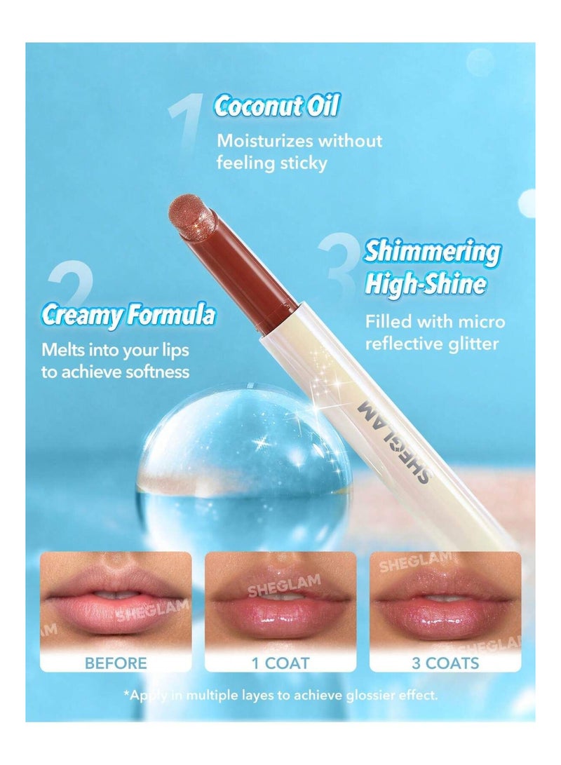 SHEGLAM Pout-Perfect Shimmer Lip Plumper Sugar Crystal - Image 5