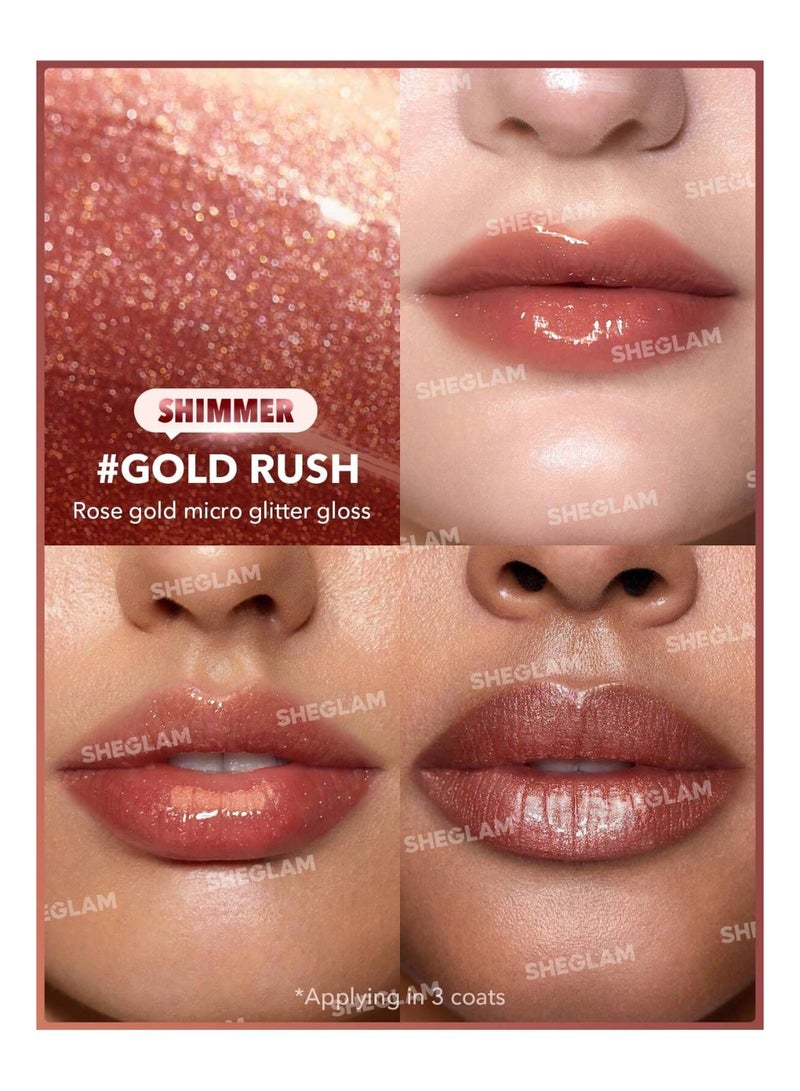 SHEGLAM Pout-Perfect Shimmer Lip Plumper Gold Rush - Image 2