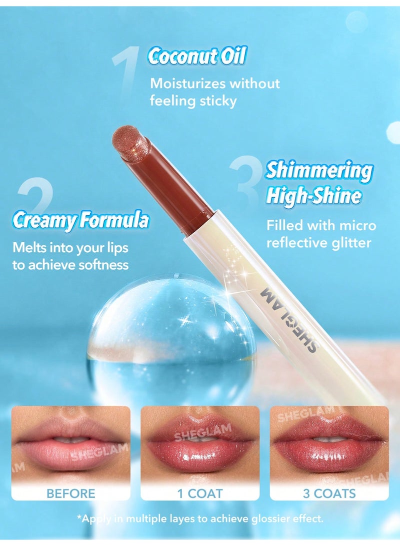 شيجلام Pout-Perfect Shimmer Lip Plumper Pink Flamingo - Image 5
