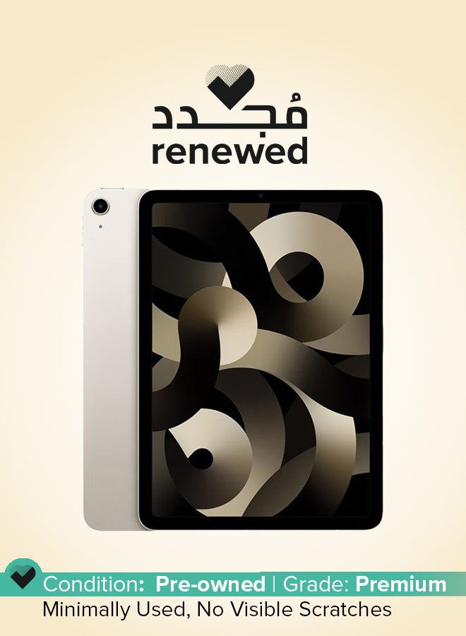 Apple Renewed - iPad Air 2022 (5th Generation) 10.9-inch 256GB Wi-Fi Starlight - International Version - Image 1