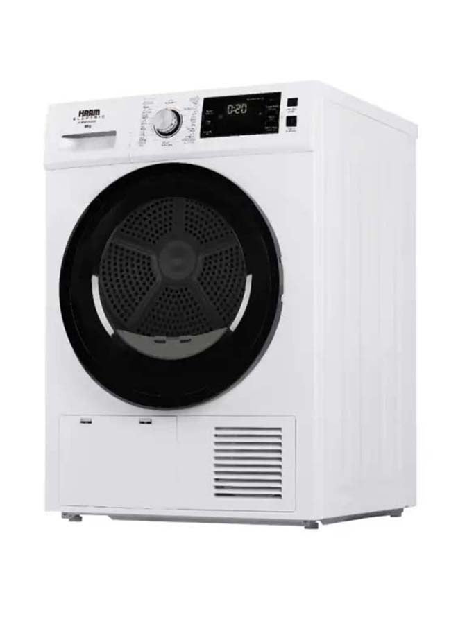 HAAM Front Load Dryer Condenser LED Display, 8kg HDR80W-24N White - Image 2