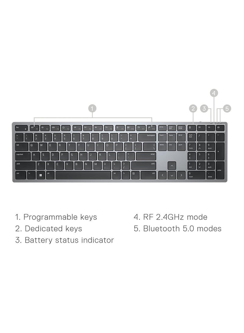 DELL Premier Multi-Device Wireless Keyboard and Mouse - KM7321W Titan Grey  - Image 4