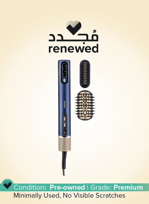 Renewed - Air Wand 3-in-1 Hair Dryer  Straightener And Hot Air Brush Blue