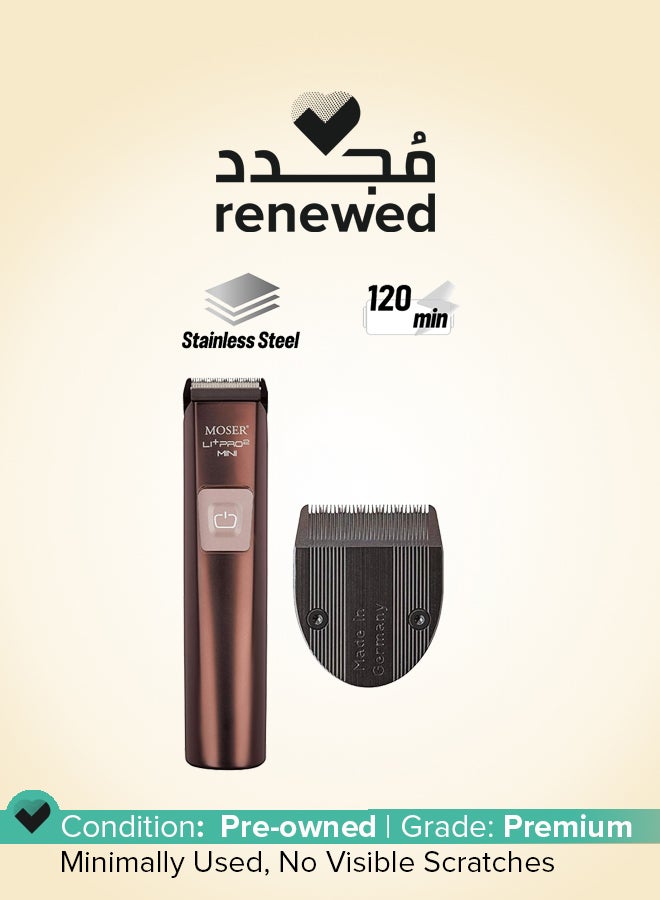 MOSER Renewed - Li+Pro2 Mini Professional Cord/Cordless Electric Hair Trimmer Metallic Brown - Image 1