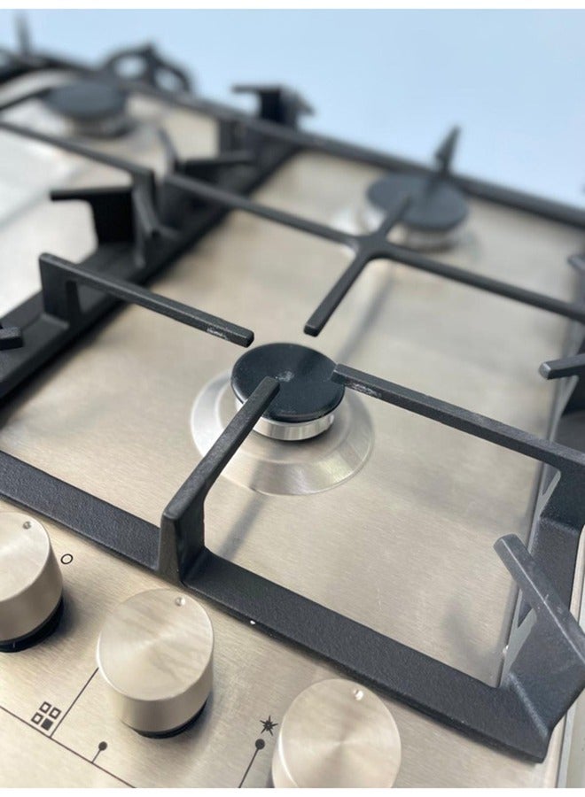 Super General 4 Burner Built-In 60x60 Cooktop Gas Hob With Full Safety And Auto Ignition, Matt Inox Color, Stainless Steel, KSGHB04SSFS, 2 Years Warranty. KSGB04SSFS MATT INOX - Image 2