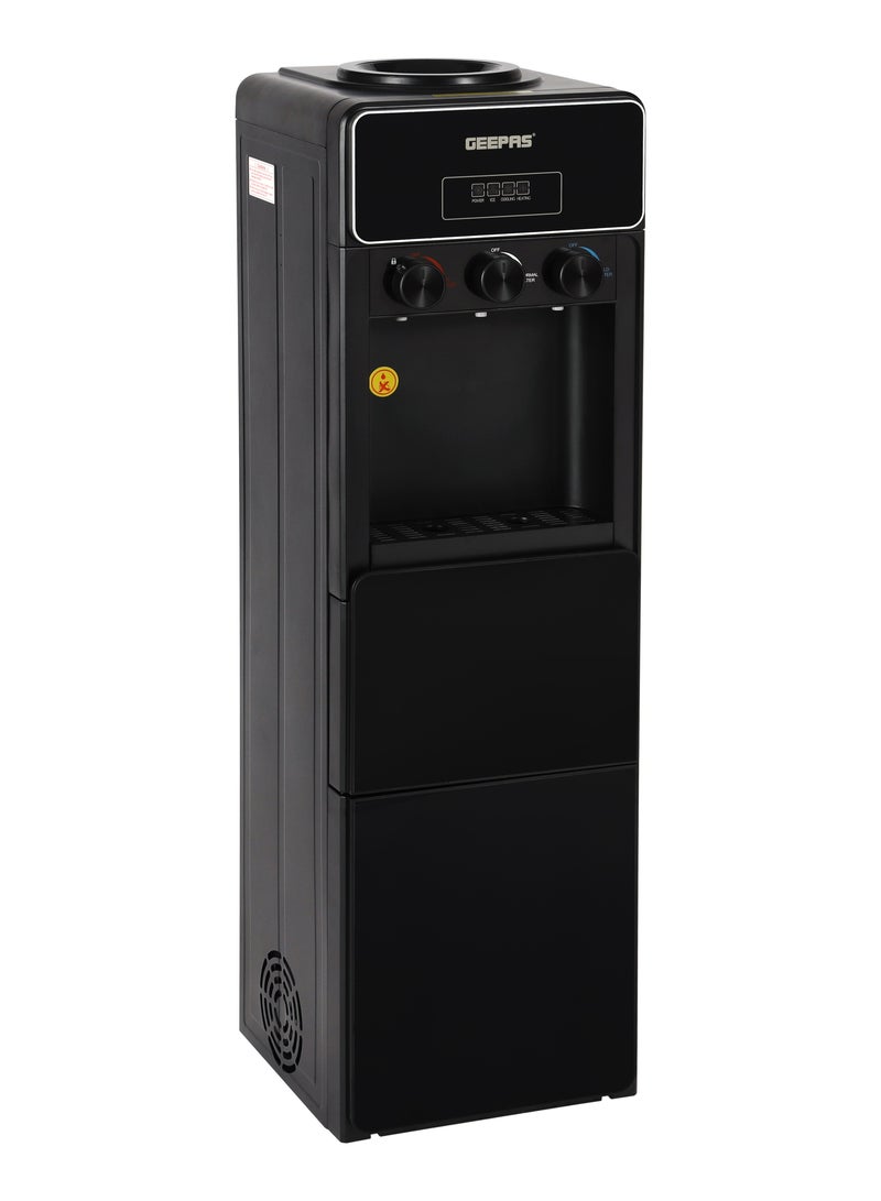 جيباس Water Dispenser with Ice Maker | 3 Taps Hot, Cold & Normal 630 W |  2-in-1 Function, 10kg Ice Capacity | Stainless Steel Tank, Child Lock  | GIM17042 Black GIM17042 Black  - Image 3