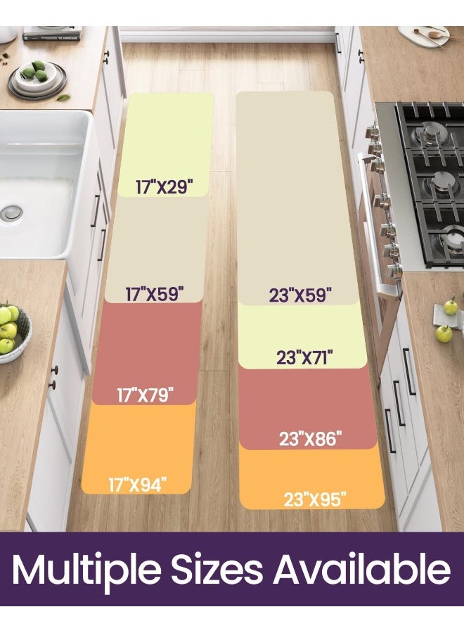 Home Care Kitchen Anti Fatigue Rugs and Floor Mats Cushioned Comfort Runner Standing, Set of 2,17"x29"+17"x59" Grey - Image 2