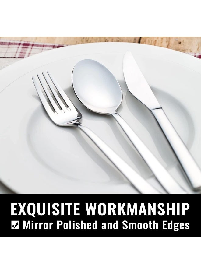 Home Care 24-Piece Silverware Set for 4, Stainless Steel Flatware Cutlery Set, Kitchen Utensils Set, Tableware Set For Home Kitchen Restaurant Hotel, Includes Knives Forks Spoons, Dishwasher Safe Silver - Image 3