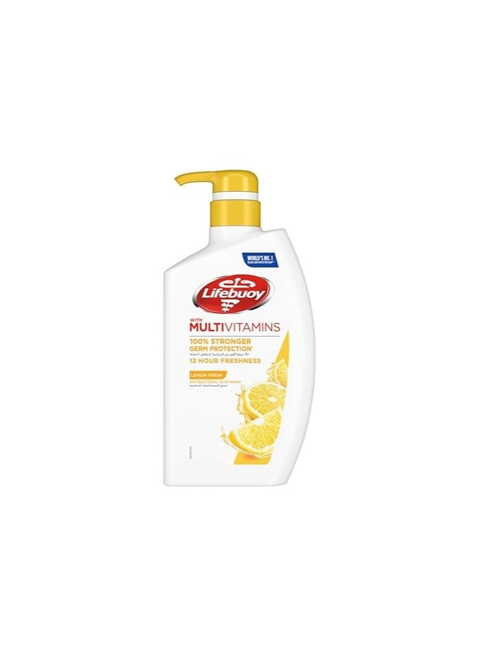 لايفبوي Antibacterial Body Wash, Lemon Fresh, For 100 Percent Stronger Germ Protection And Hygiene, 12 Hour Freshness, 500ml