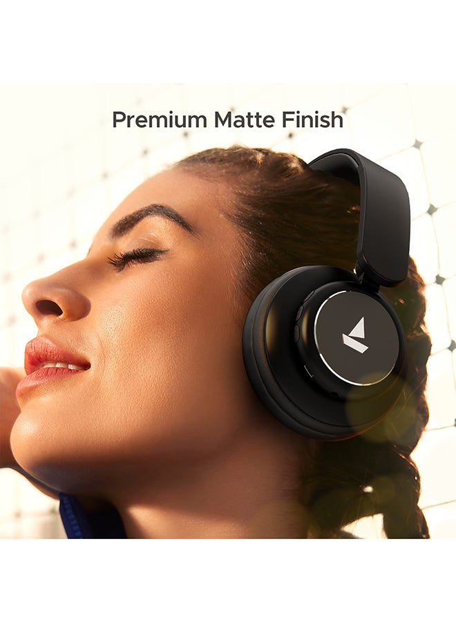 boAt Rockerz 450 Pro On Ear Headphones w/ 70 Hours Battery, 40Mm Drivers, Bluetooth v5.0, Padded Ear Cushions, Easy Access Controls and Voice Assistant Luscious Black  - Image 3