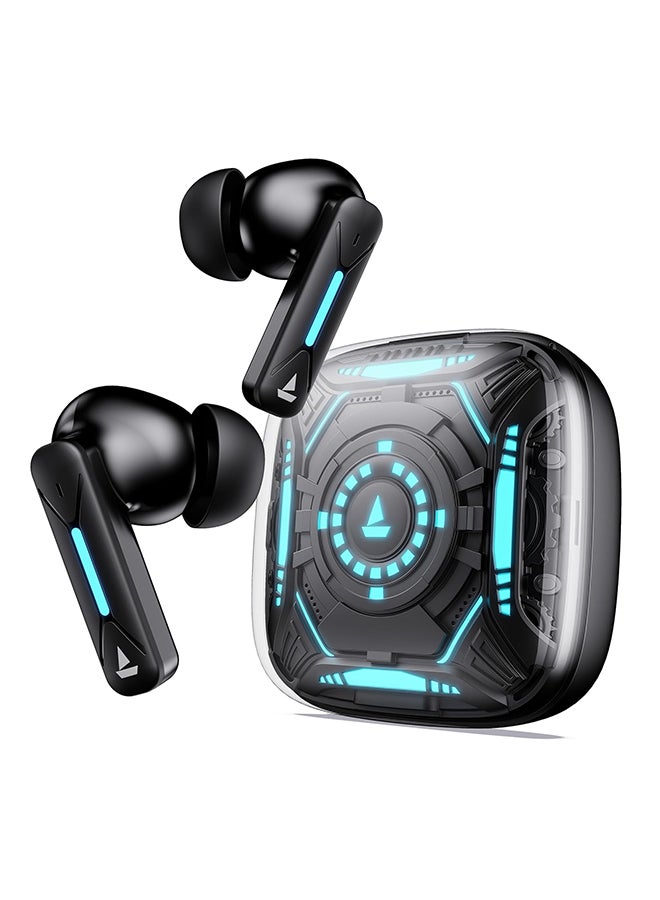 boAt Immortal Airspeed Pro Truly Wireless In- Ear Earbuds w/ 32dB ANC, Beast Mode with 40ms Latency, 40hrs Playback, 4 Mics with ENx, Premium ID w/LEDs & ASAP Charge Black Sabre  - Image 1