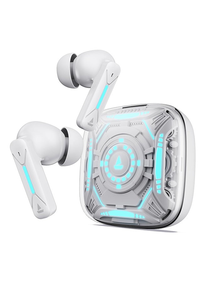 boAt Immortal Airspeed Pro Truly Wireless In- Ear Earbuds w/ 32dB ANC, Beast Mode with 40ms Latency, 40hrs Playback, 4 Mics with ENx, Premium ID w/LEDs & ASAP Charge White Sabre  - Image 1