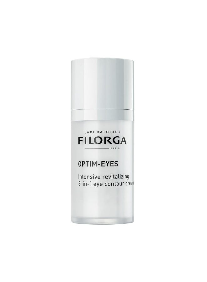 Filorga Optim-Eyes Eye Cream, Revitalizing 3-in-1 Skin Treatment for Rapid Reduction of Dark Circles, Wrinkles & Puffiness Around the Eyes 0.5 Fl OzFluid Ounce - Image 1