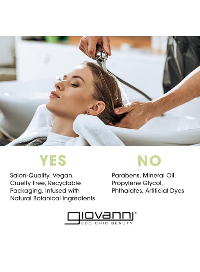 Giovanni 2chic Ultra-Repairing Shampoo & Conditioner Set - For Damaged, Over-Processed Hair, Helps Restore Hair's Natural Elasticity, Blackberry & Coconut Oil, Shea Butter, Color Safe - 8.5 oz Each - Image 3