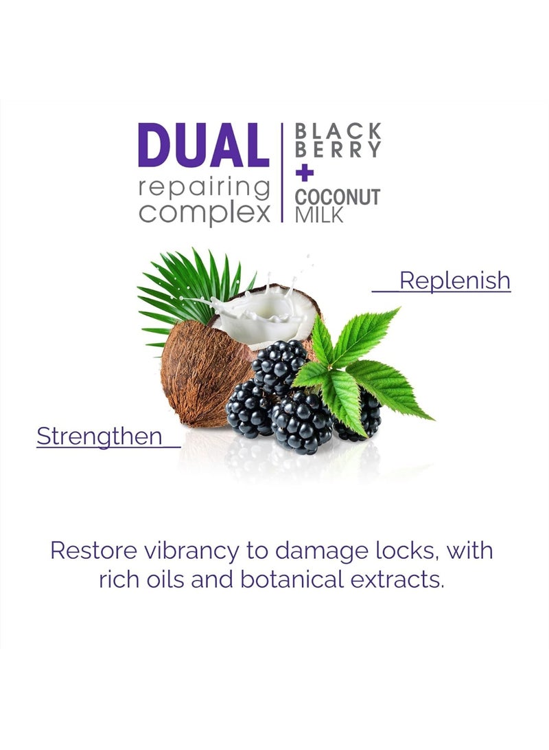 Giovanni 2chic Ultra-Repairing Shampoo & Conditioner Set - For Damaged, Over-Processed Hair, Helps Restore Hair's Natural Elasticity, Blackberry & Coconut Oil, Shea Butter, Color Safe - 8.5 oz Each - Image 4