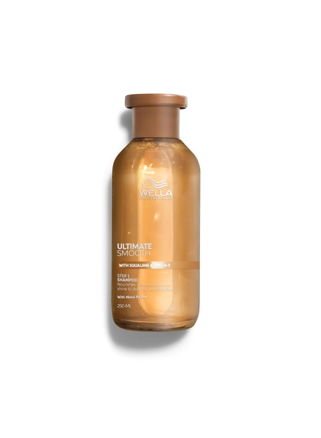 ويلا شامبو ألتيميت سموذ للشعر الجاف، الباهت والمجعد | لللمعان والنعومة | مع سكوالان وأوميغا 9 | آمن للألوان - Image 1