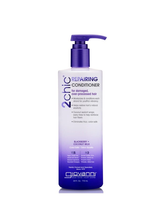 Giovanni Color Safe 2chic Repairing Conditioner is 100% color-safe and nourishes hair with a proprietary blend of vitamins, antioxidants, and omega fatty acids without stripping color - 24 fl oz  - Image 1