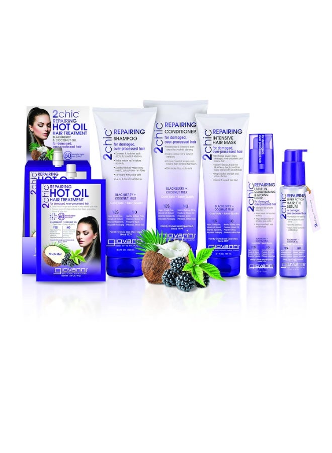 Giovanni Color Safe 2chic Repairing Conditioner is 100% color-safe and nourishes hair with a proprietary blend of vitamins, antioxidants, and omega fatty acids without stripping color - 24 fl oz  - Image 3