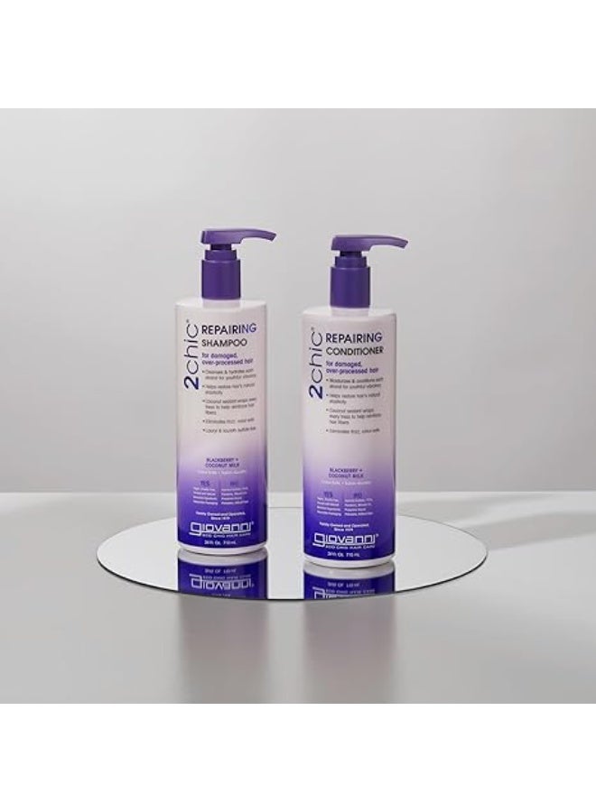 Giovanni Color Safe 2chic Repairing Conditioner is 100% color-safe and nourishes hair with a proprietary blend of vitamins, antioxidants, and omega fatty acids without stripping color - 24 fl oz  - Image 4