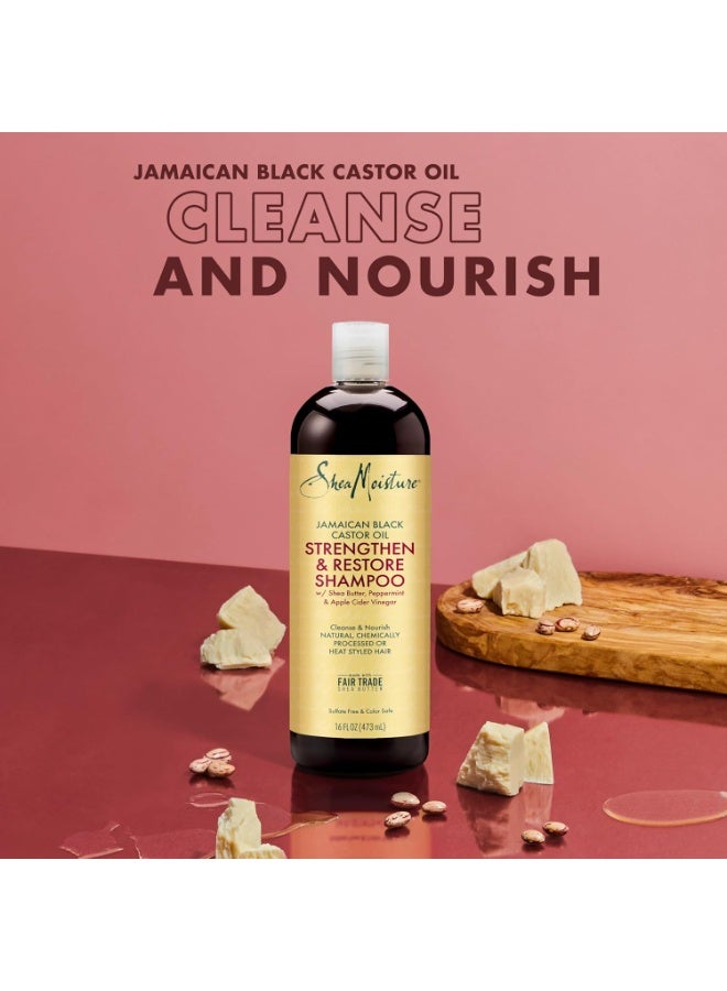 شيامويستر Jamaican Black Castor Oil Hair Care Set: 16oz Growth Shampoo, 13oz Strengthening Conditioner, 11.5oz Leave-In Treatment, 12oz Restorative Masque for Curly Hair - Image 4